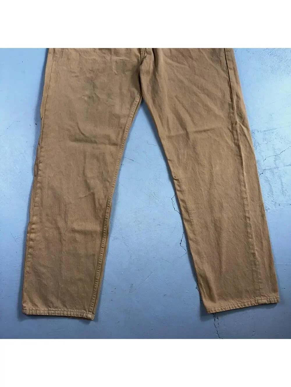 Levis 501 Vintage 90s USA XX Straight Leg Jeans Khaki Brown Wash 42x32 Act 40x32